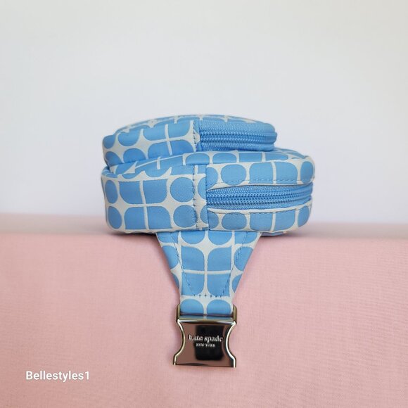 KATE SPADE Belt Bag Noel Jacquarded Printed Fabric Bag- Astral Blue color ⭐ - Picture 8 of 16